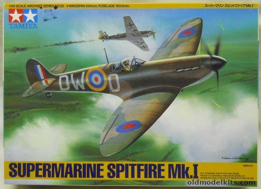 Tamiya 1/48 Supermarine Spitfire Mk.I, 61032 plastic model kit